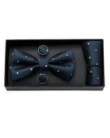 Black and Purple Dotted Bowtie Set