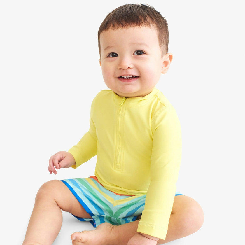 Clearance baby swim trunk in spring stripe