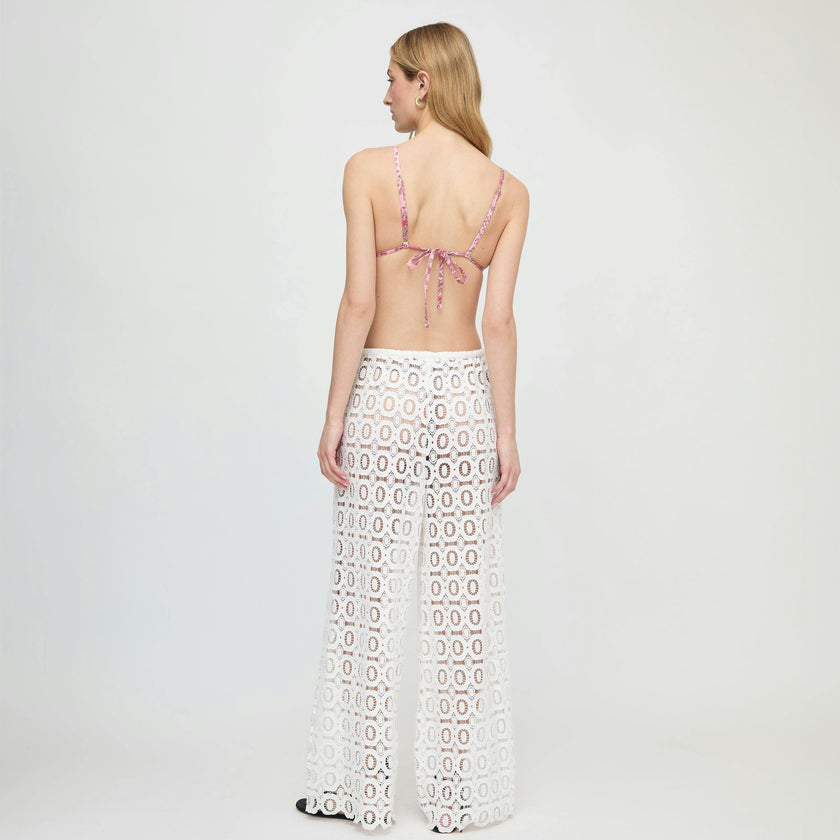 The Kaya Pool Pant - White Broderie