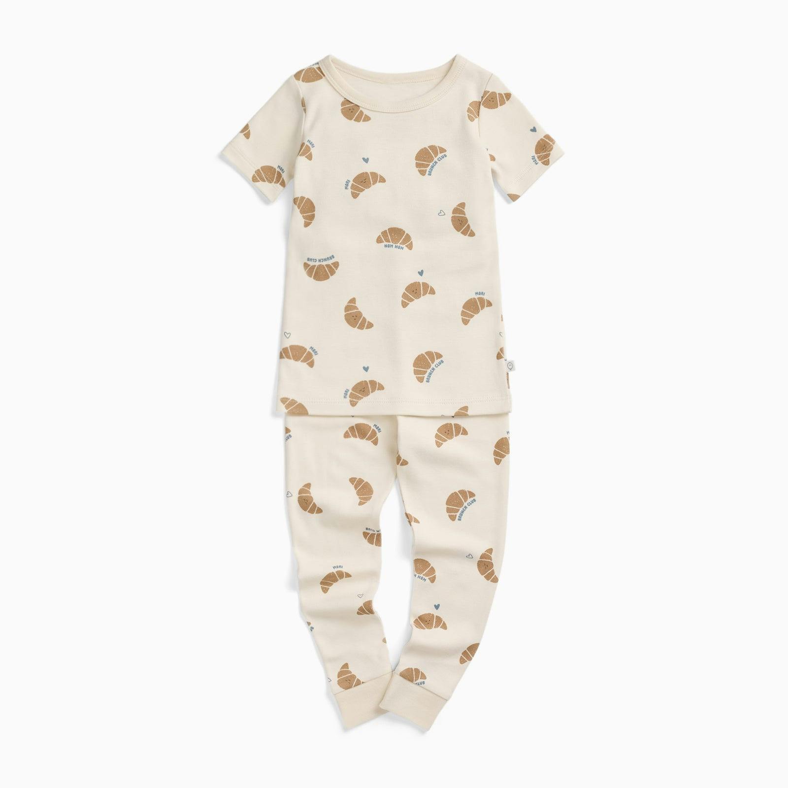 Petit Croissant Short Sleeve Pajama Set
