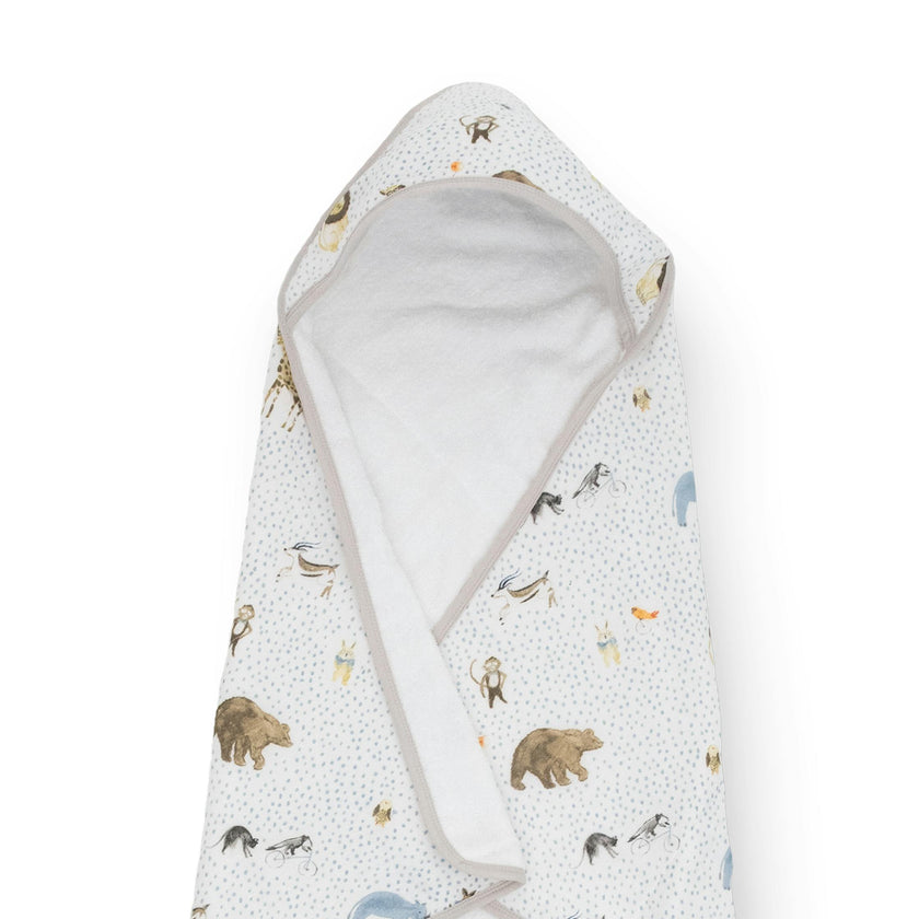 Infant Hooded Towel - Party Animals