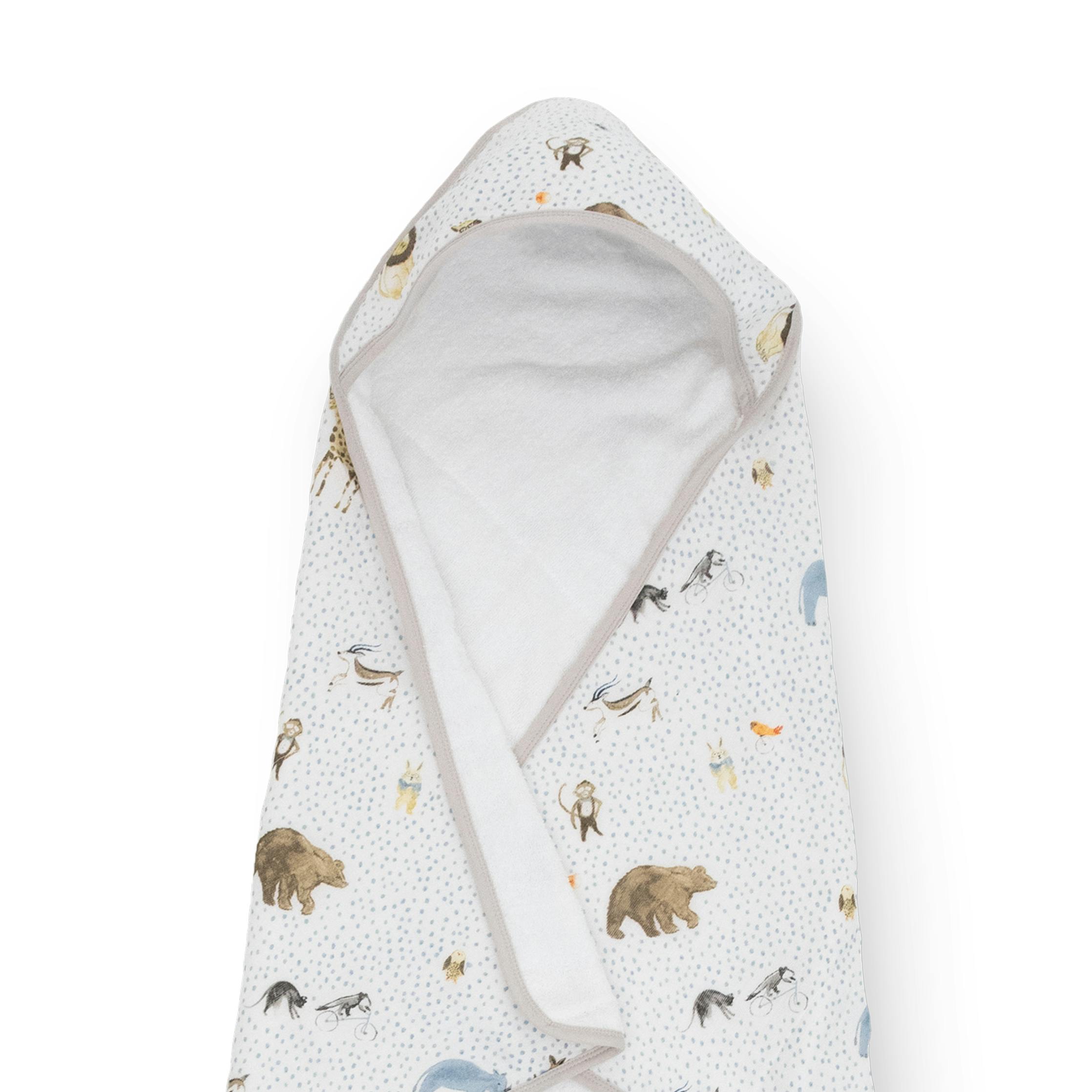 Infant Hooded Towel - Party Animals