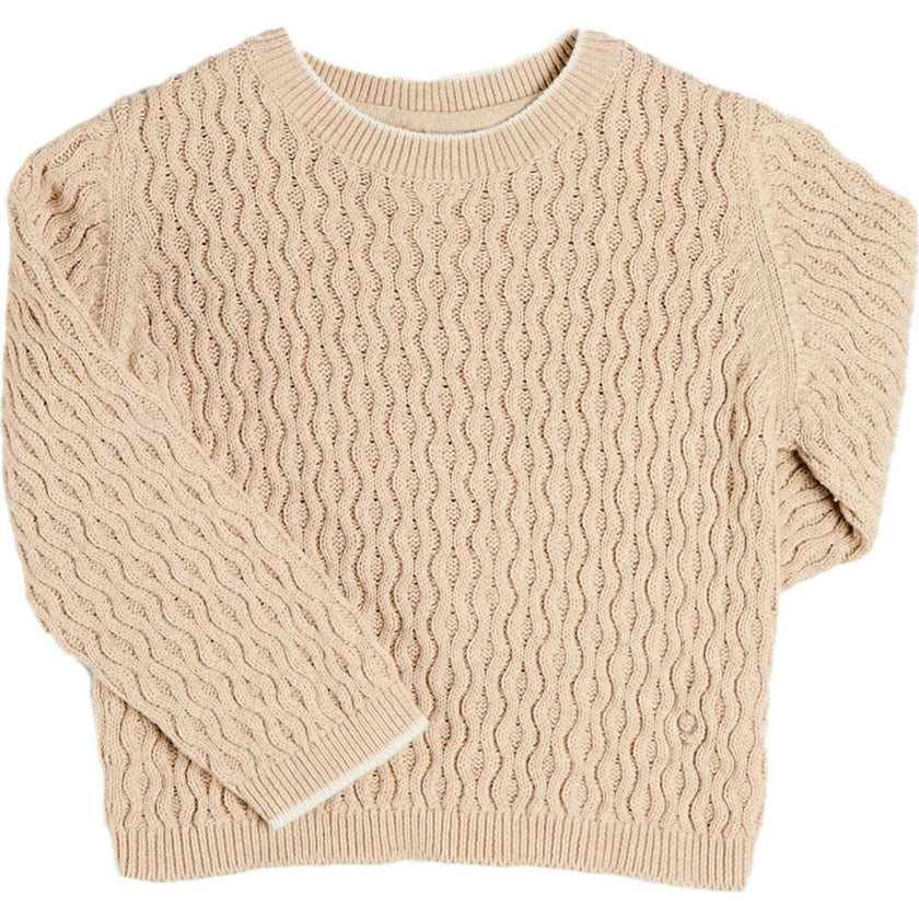 Wave Knit Jumper in Beige (3-10yrs)