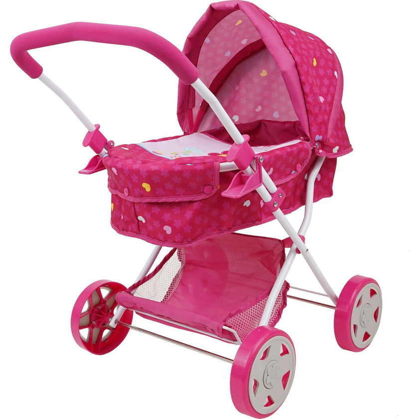 Garden Pram N Doll Set - 14" Baby Doll & Folding Pram Set