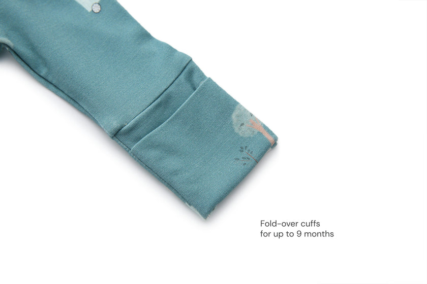 Bamboo Magnetic Footie Pajama - Le Petit Express Green