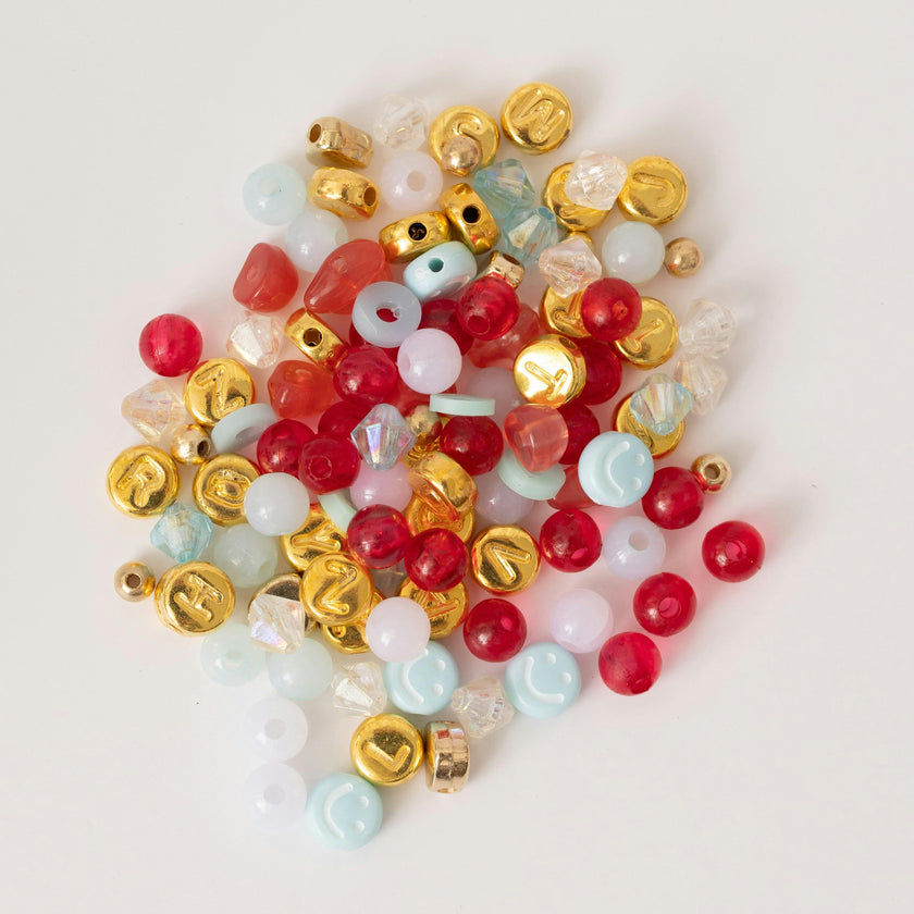 Yes, Beach! Gold Toned Alphabet Bead DIY Jar