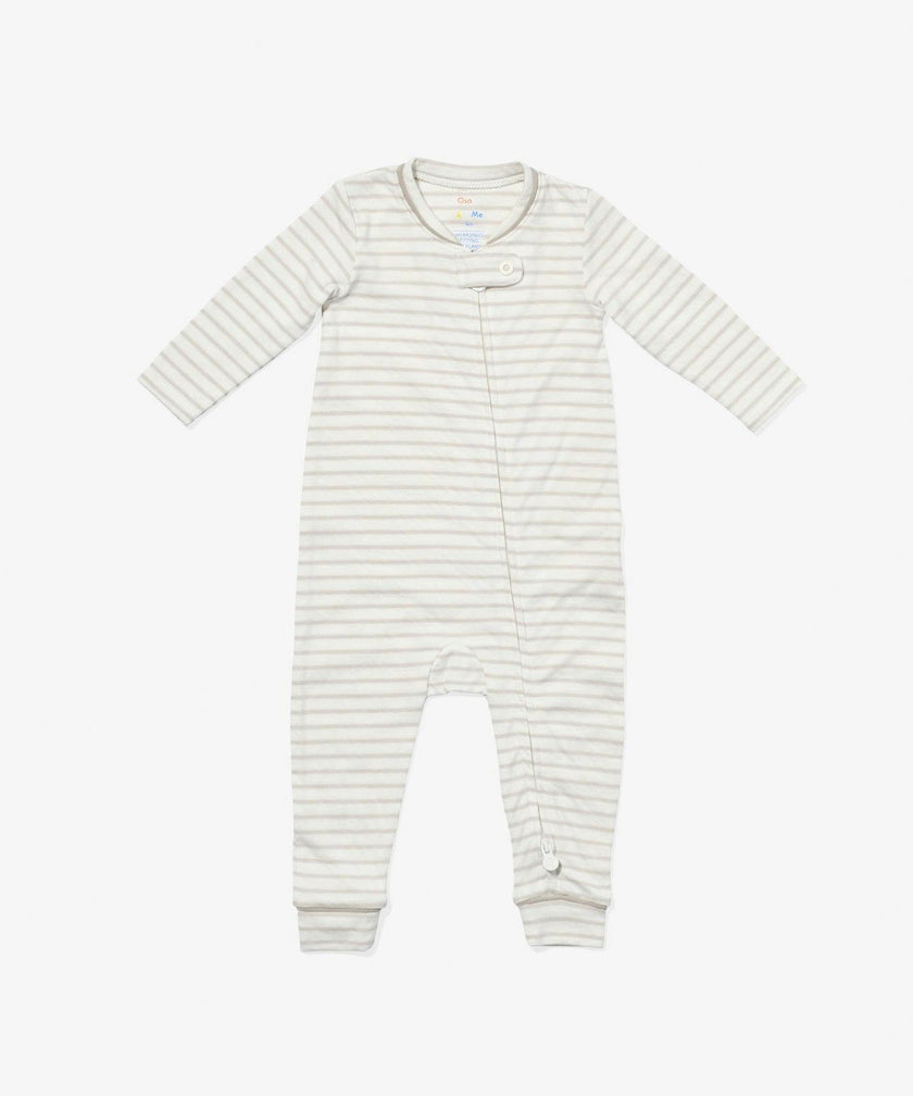 Ziggy Zip Romper, Cloud Mini Stripe