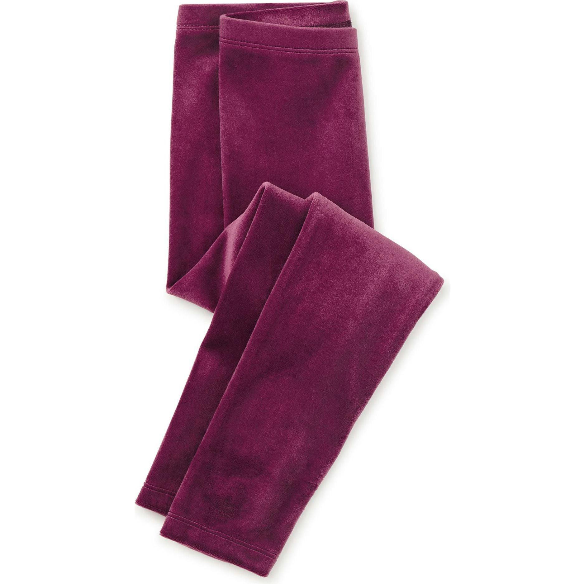 Velour Leggings, Purple