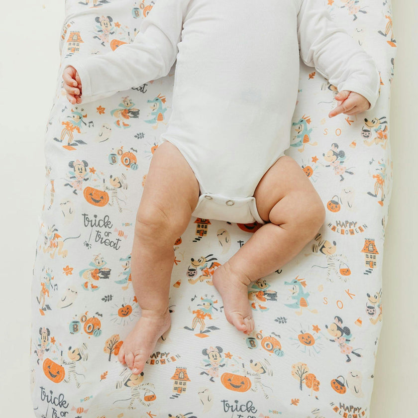 Premium Knit Diaper Changing Pad Cover - Mickey Mouse's Boo Bash
