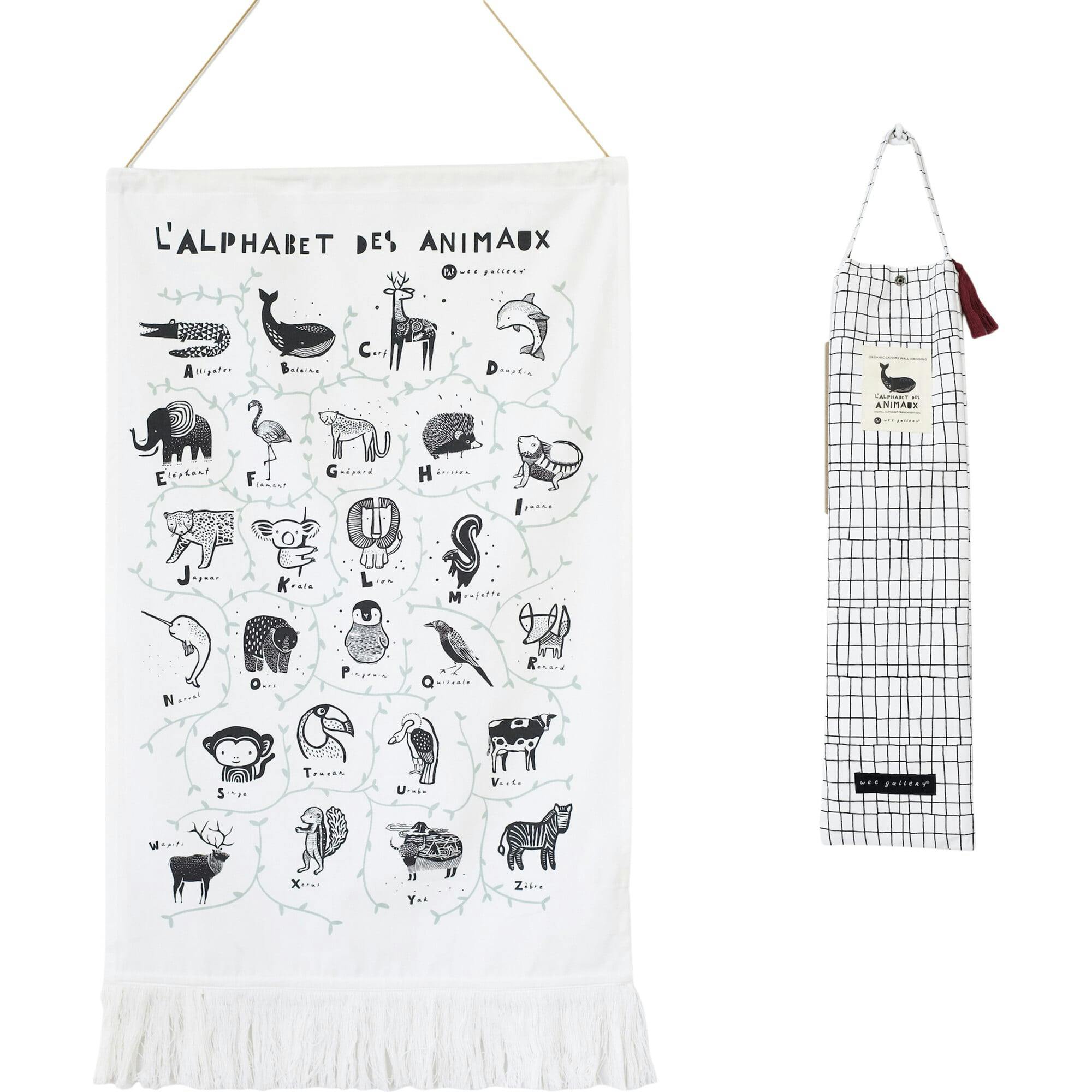 Animal Alphabet Printed Tapestry
