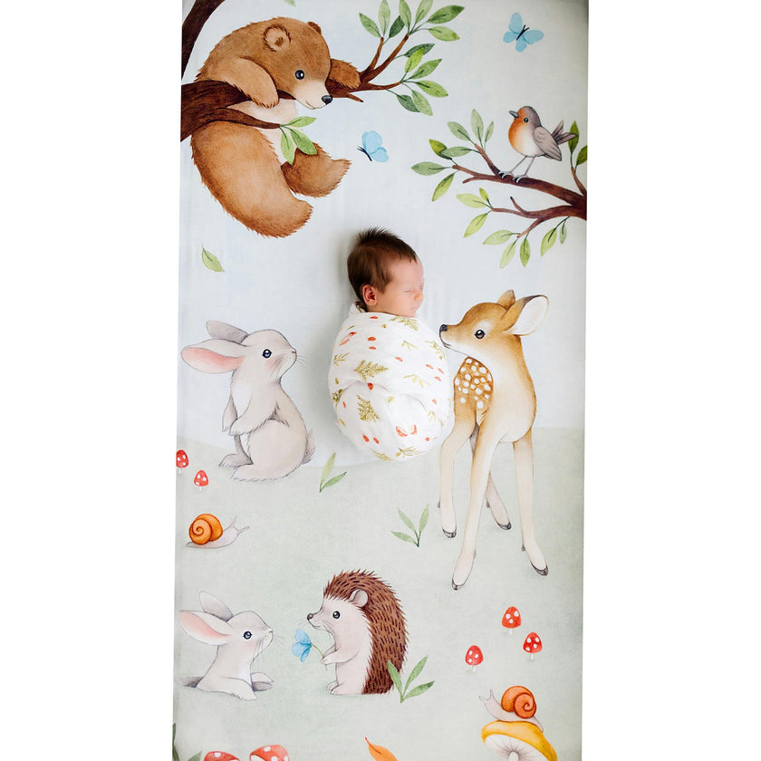 Crib Sheet And Swaddle Bundle