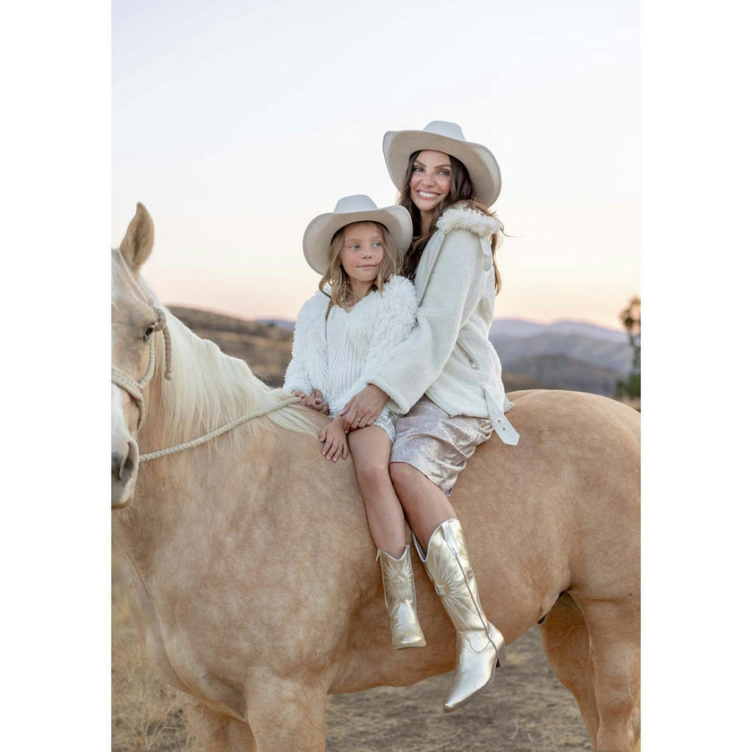 Cowgirl Goldie Boots, Gold
