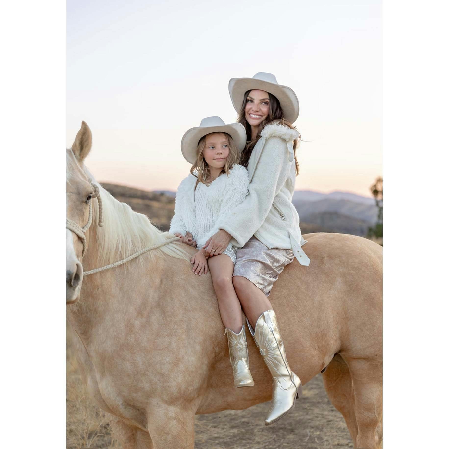 Cowgirl Goldie Boots, Gold