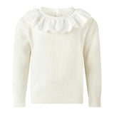 Ivory Cashmere Set with Broderie Collar