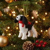 Spaniel Dog Hand Knit Christmas Ornament
