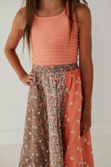 Girls Panel Maxi Skirt in Boho Floral