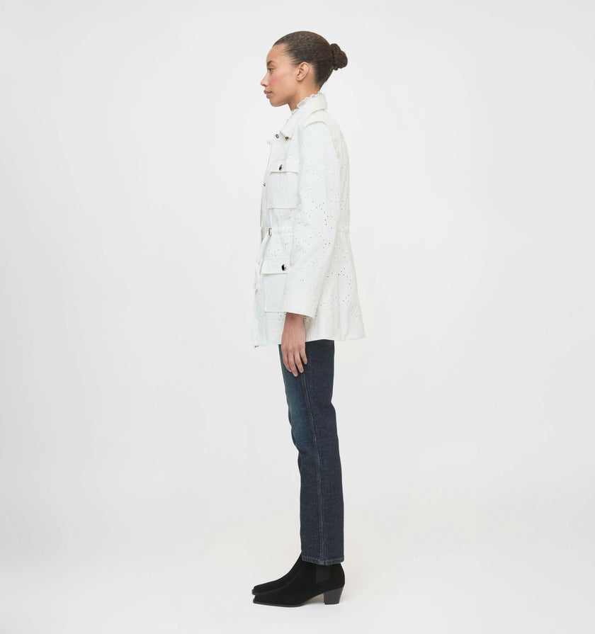 The Gillian Jacket - Ivory Eyelet
