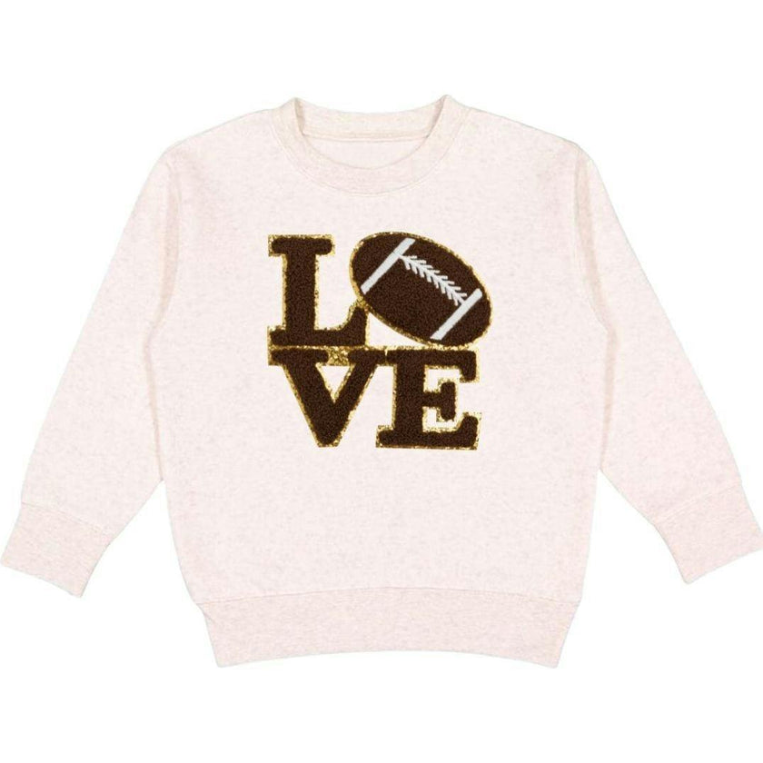 Football Love Patch Sweatshirt - Natural