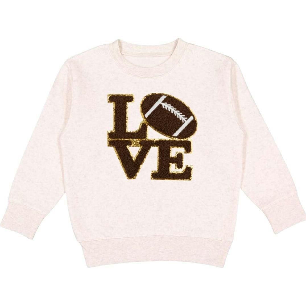 Football Love Patch Sweatshirt - Natural