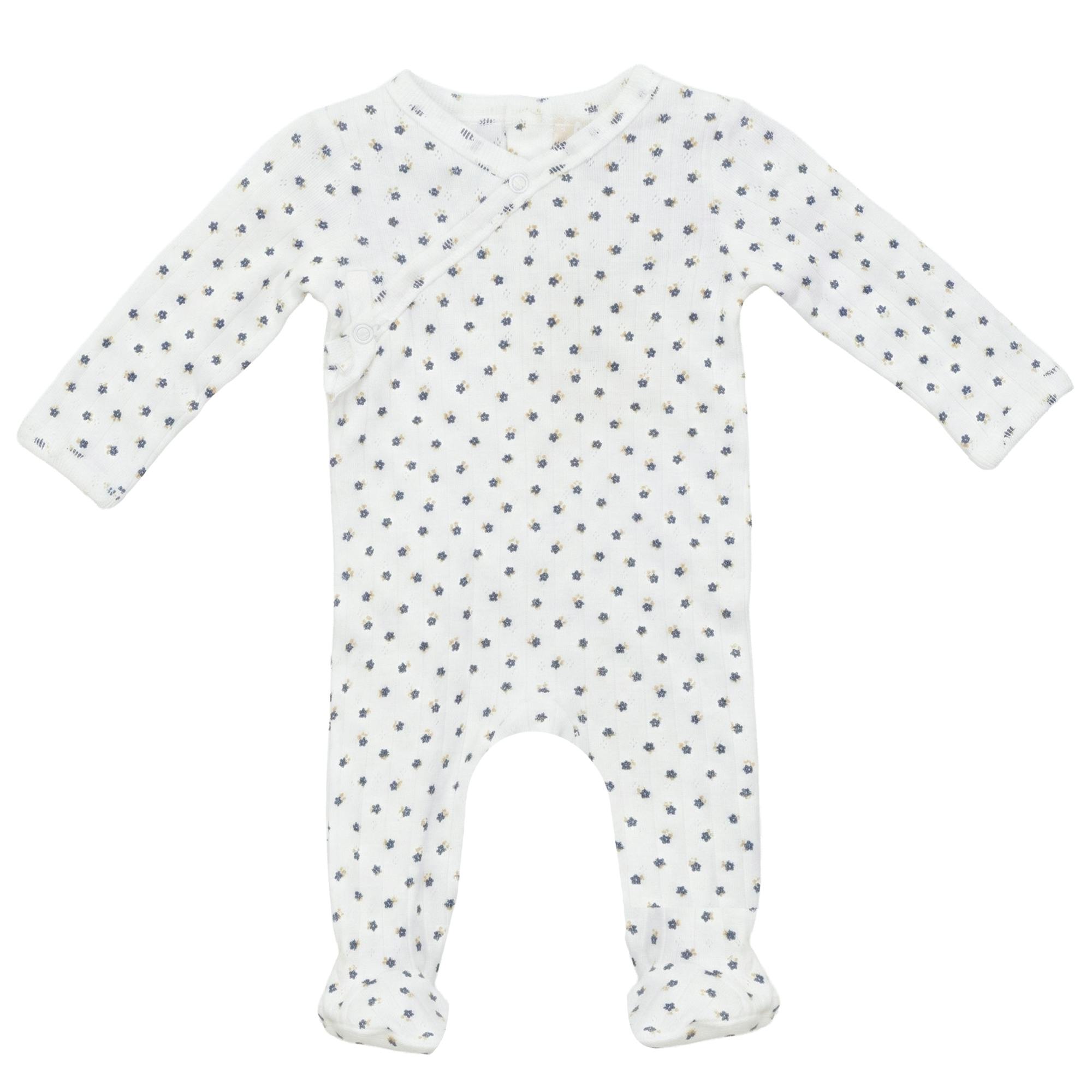 Pointelle Flower Print Onesie