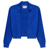 Cropped Knit Open Cardigan