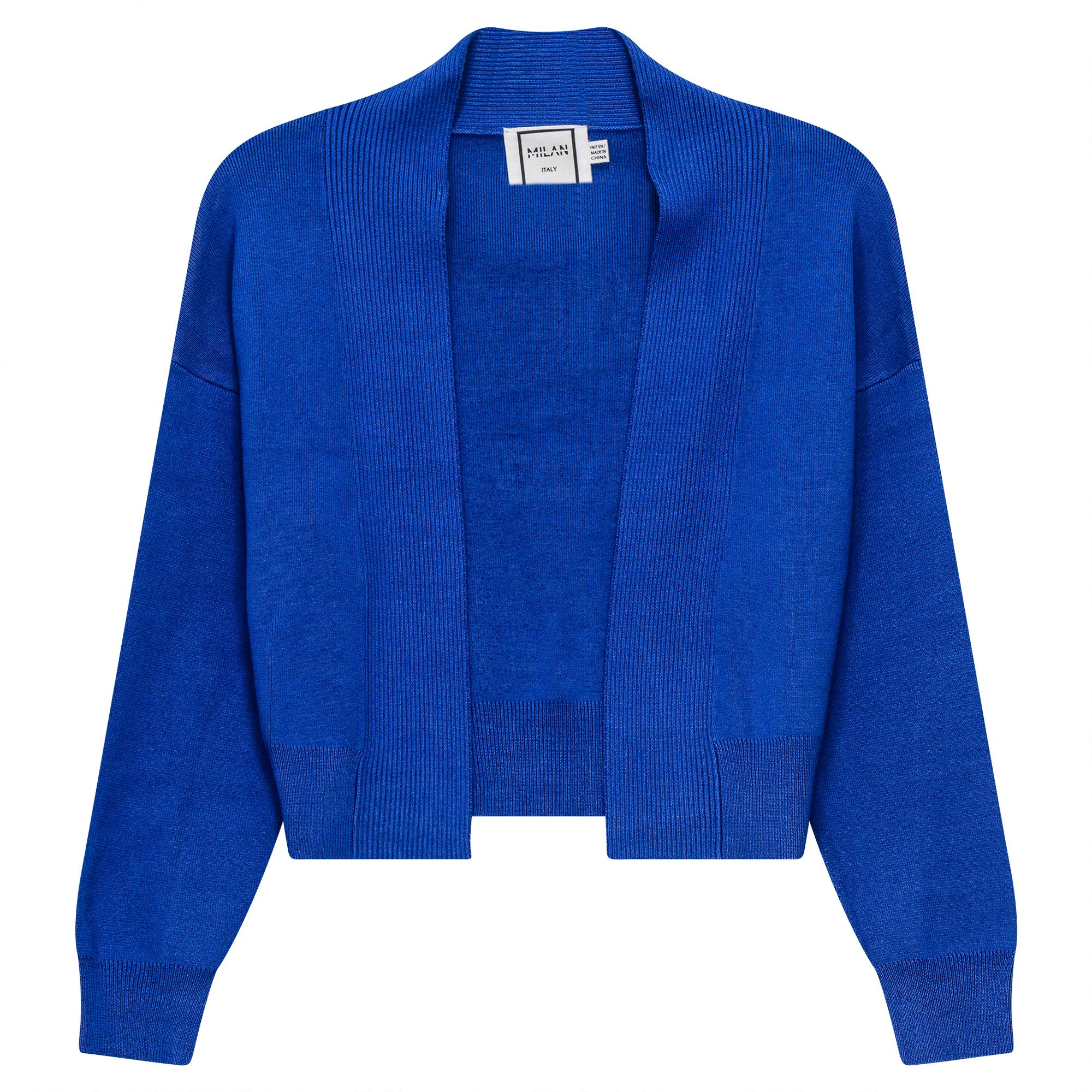 Cropped Knit Open Cardigan