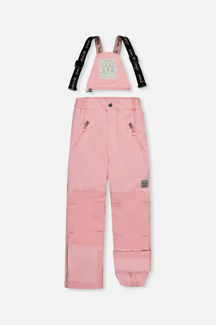 Two Piece Play Snowsuit Pink Minit Flower Print With Pink Pants