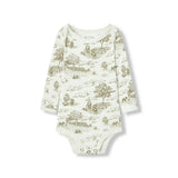 Country Toile Luxe Stretch Long Sleeve One Piece