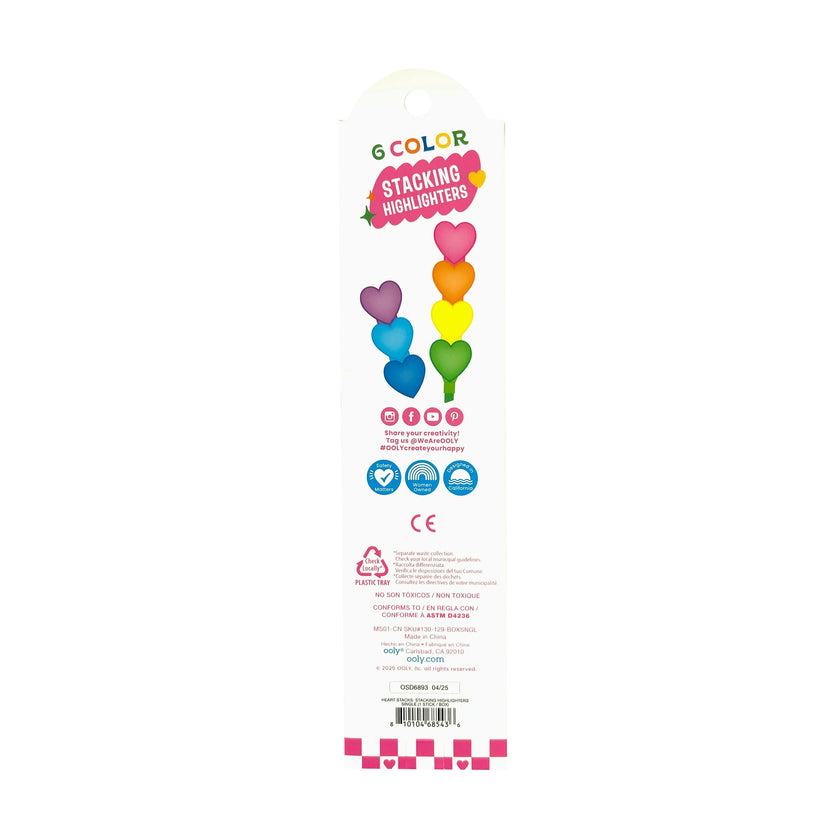 Heart Stacks Stacking Highlighters - 6 Color