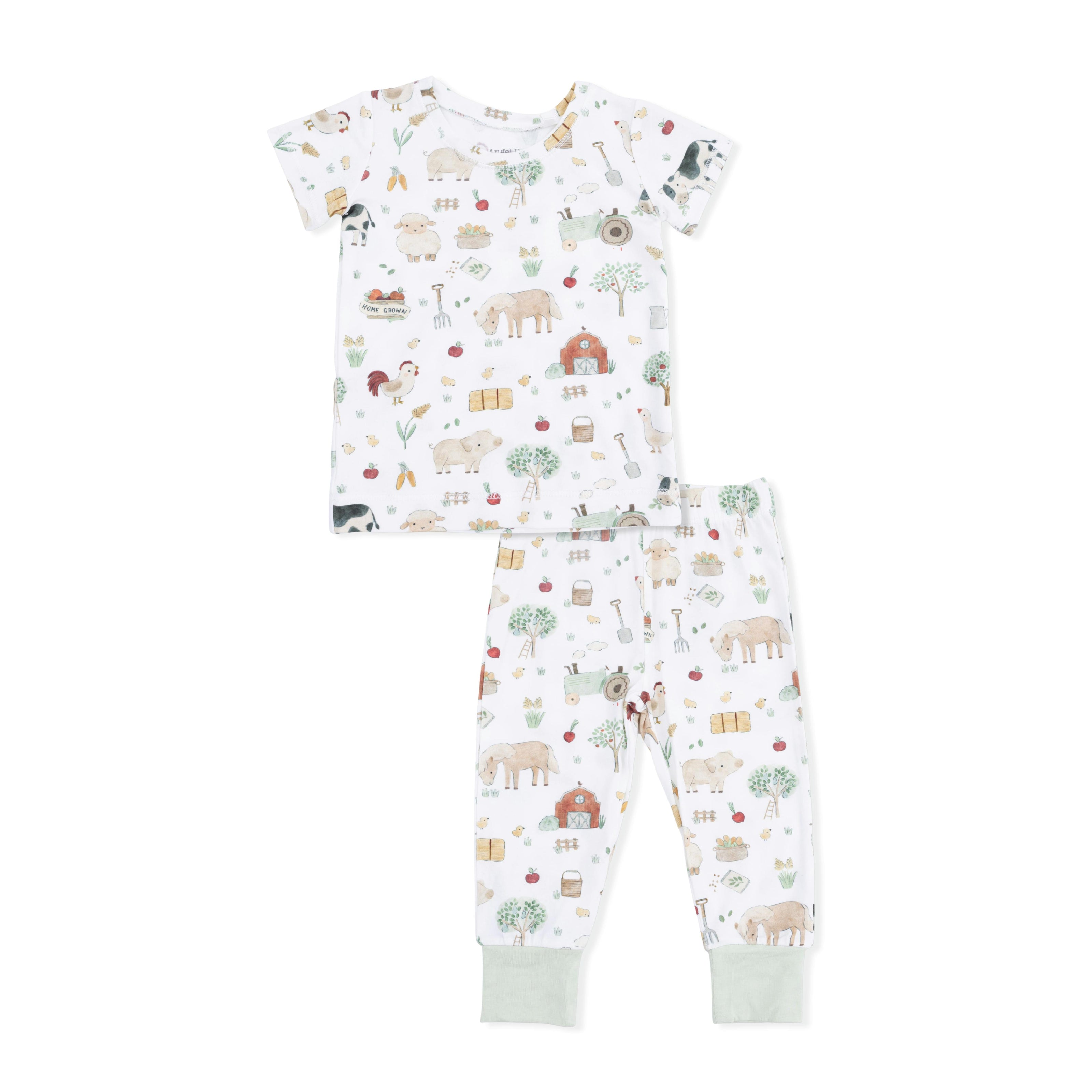 Cute Farm Animals Uni - Short Sleeve Loungewear Set