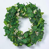 Everyday Mixed Greenery Geranium, Clover & White Berry Twig All Seasons Wreath