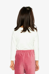 Brushed Rib Crew Neck Top Off-White