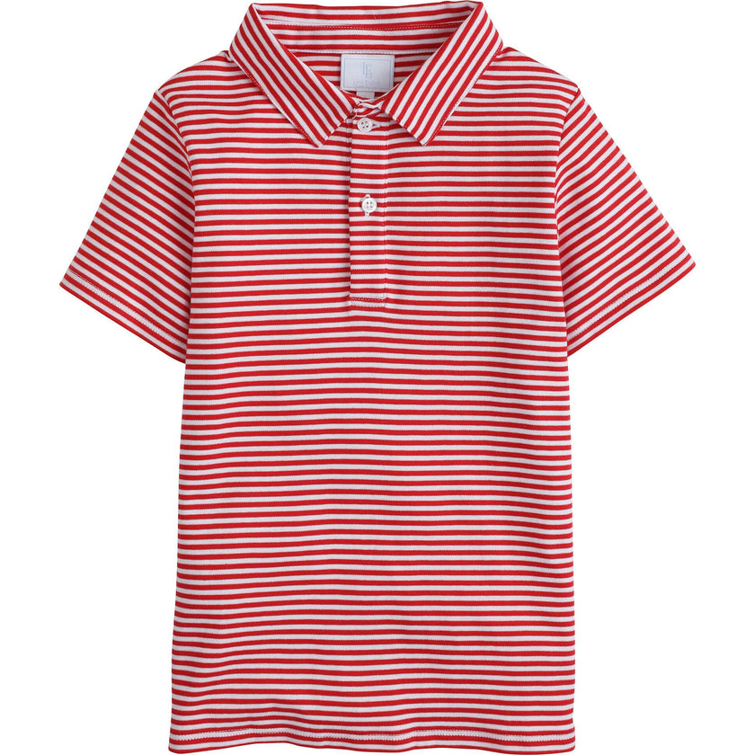 Short Sleeve Polo - Red Stripe