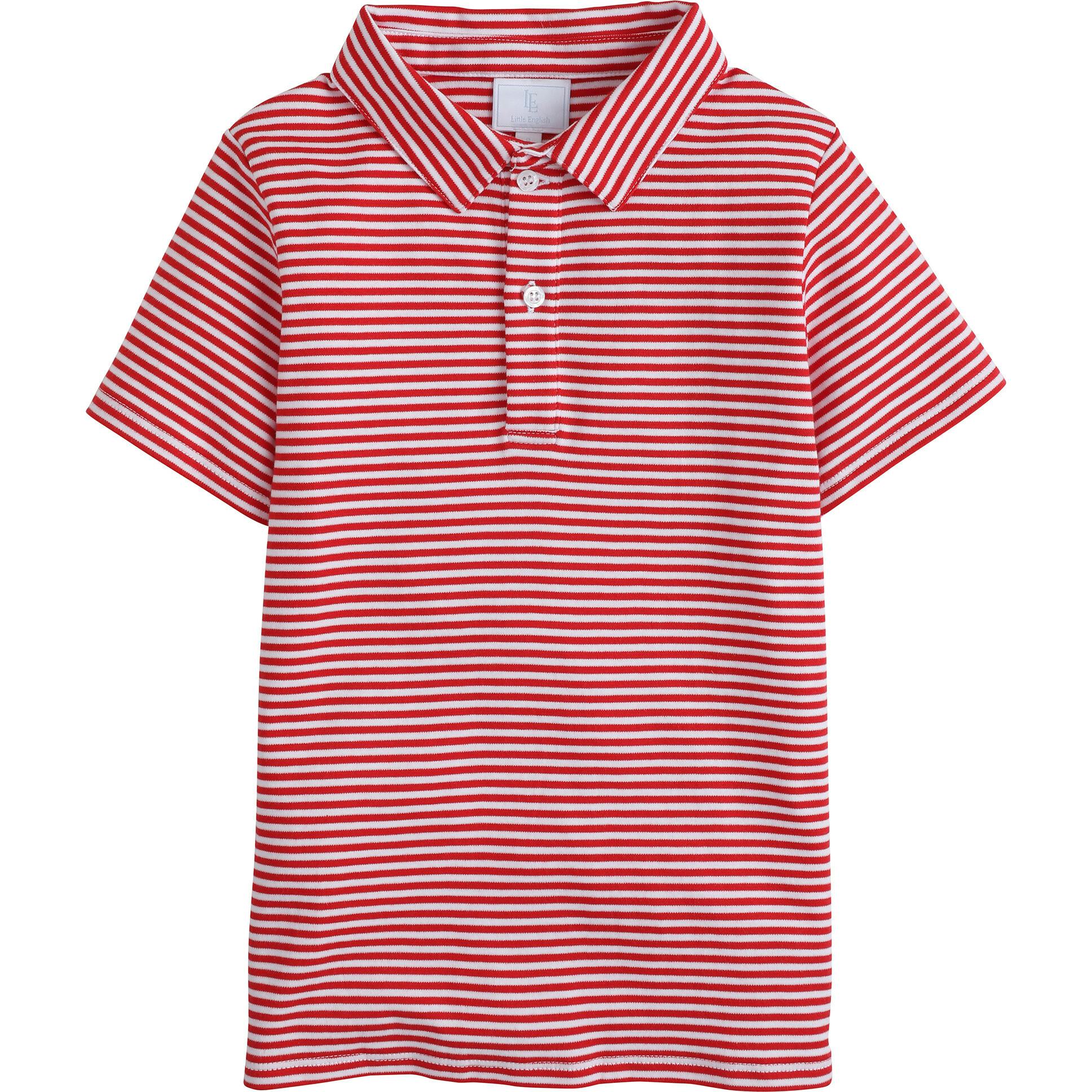 Short Sleeve Polo - Red Stripe