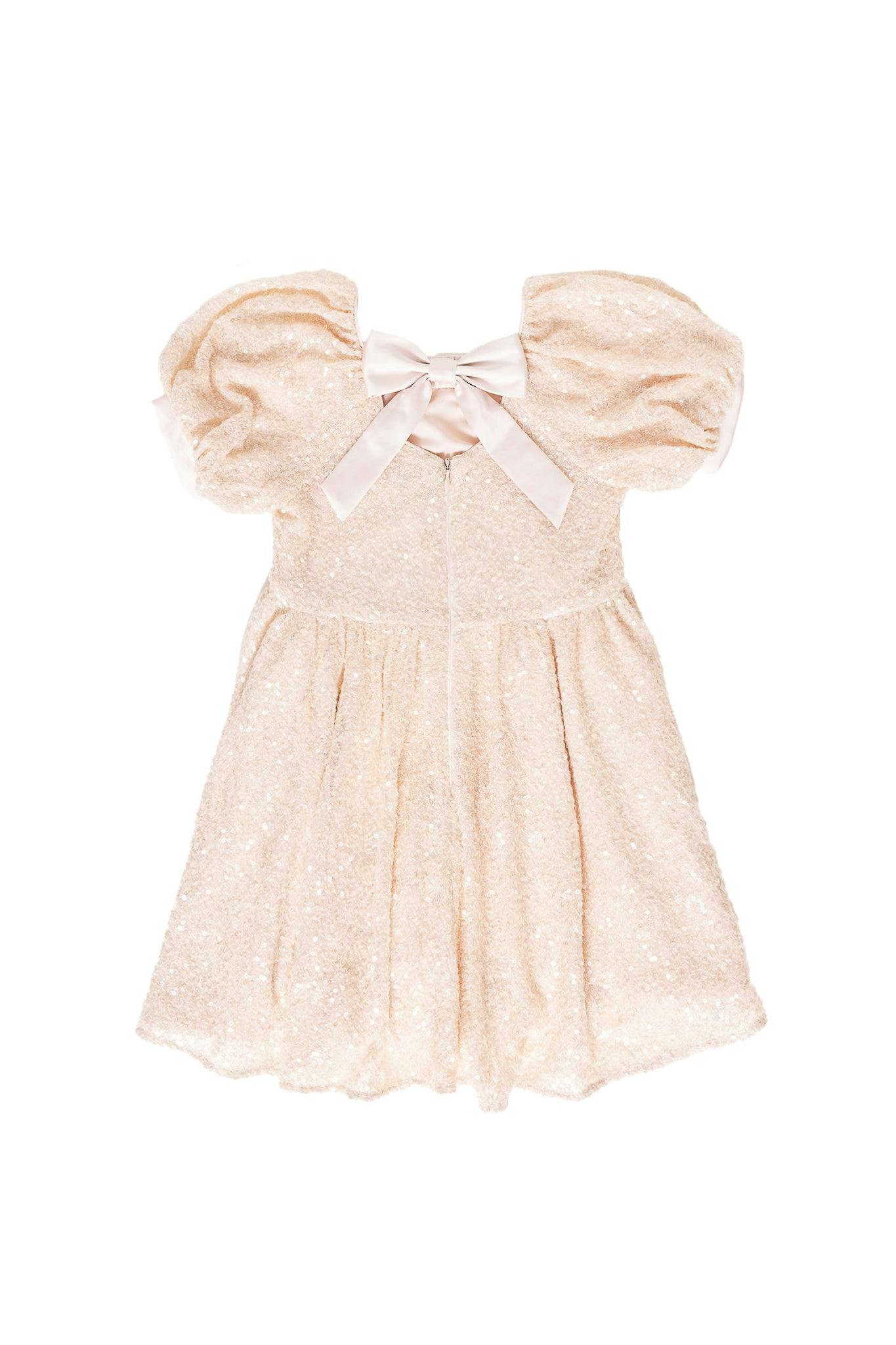 Mini Marisol Dress in Cream Sequin