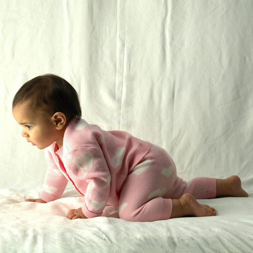 Heart Knit Cardigan & Leggings Set