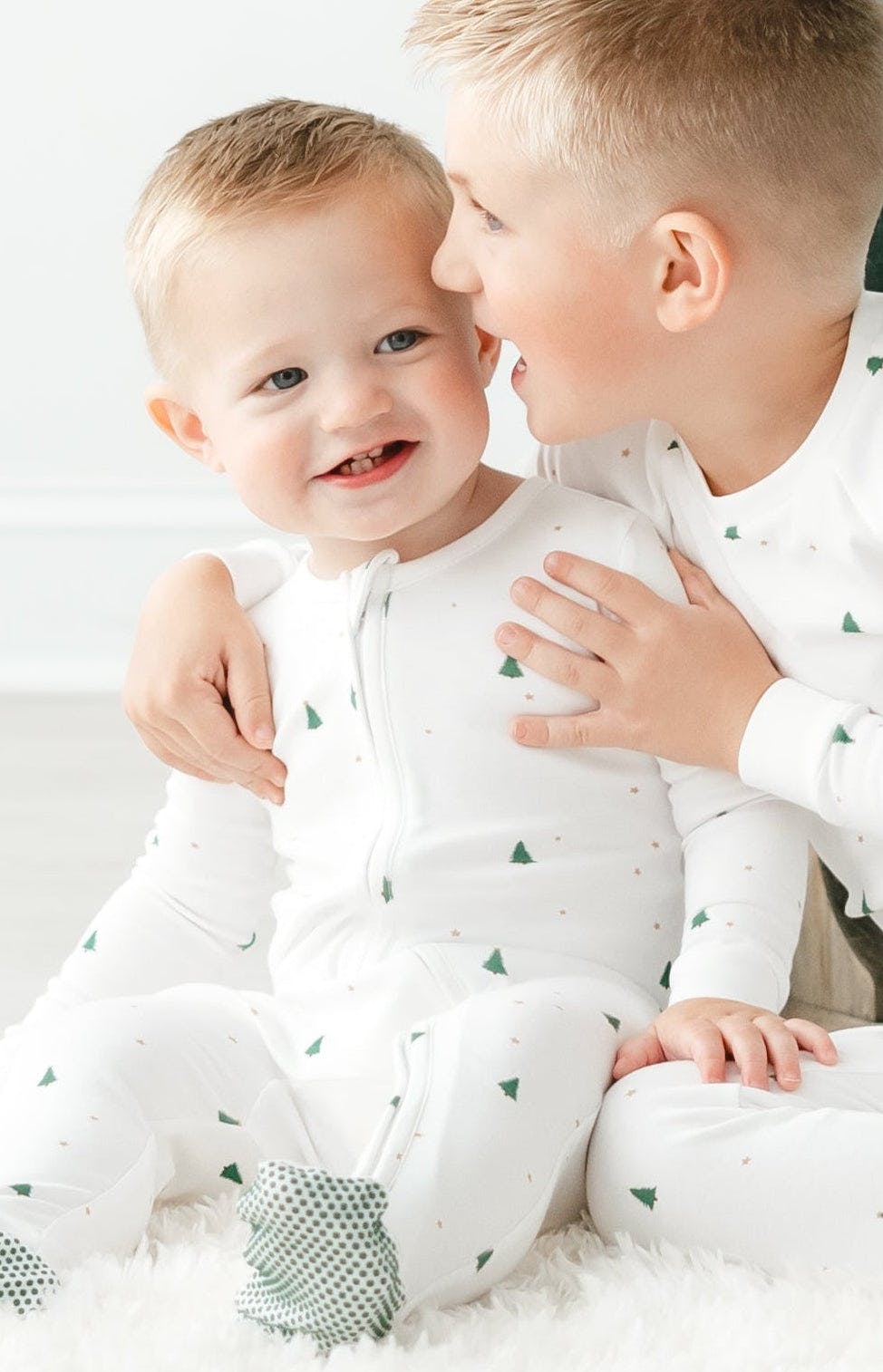 Organic Cotton Evergreen Zip Holiday Baby Sleeper Pajama