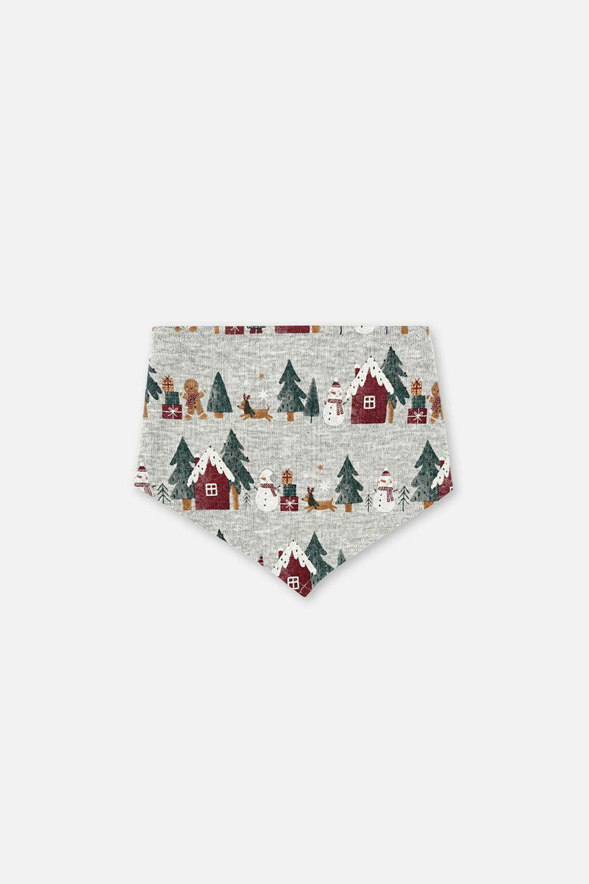 Organic Cotton One Piece Christmas Bandana For Dogs Holiday Print