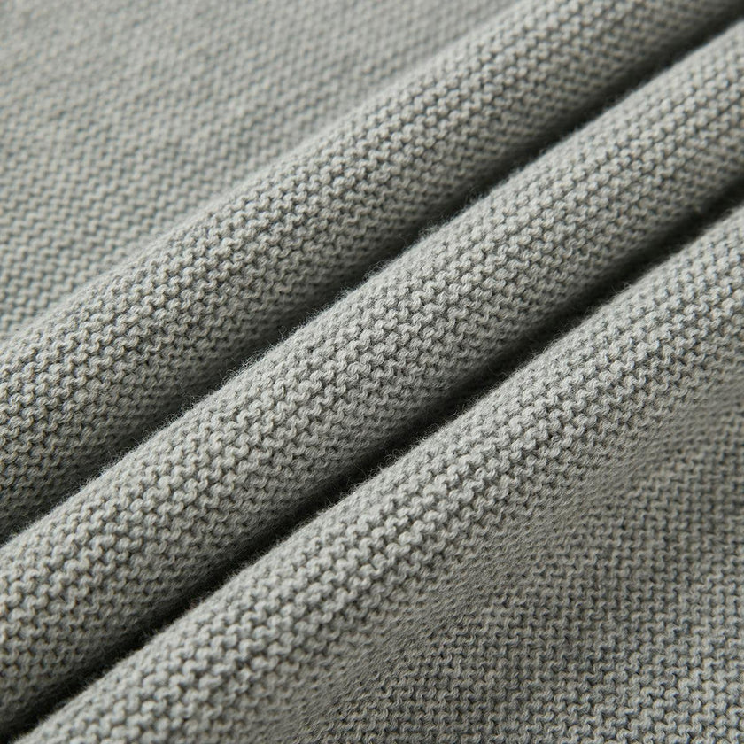 Grey Knitted Blanket