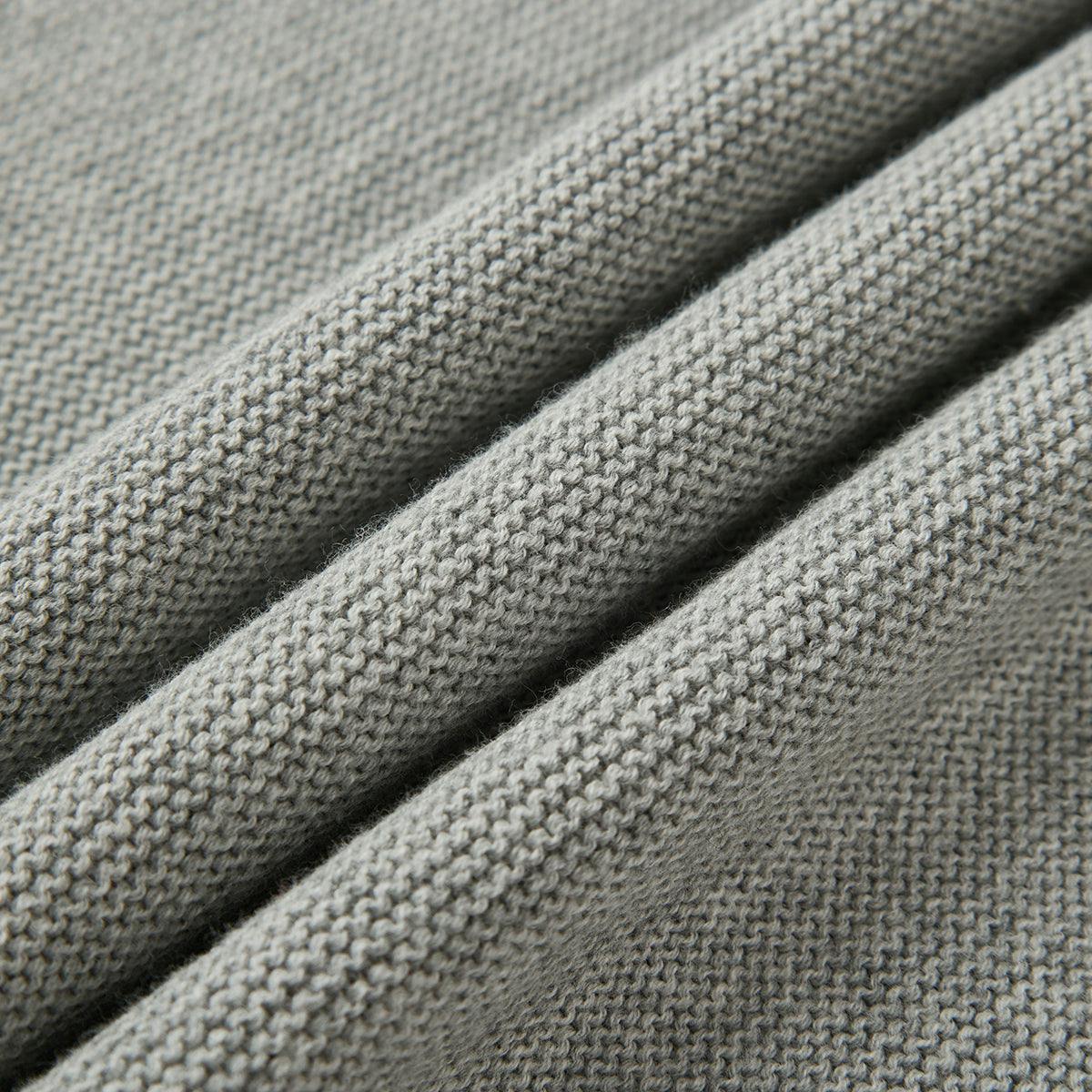 Grey Knitted Blanket