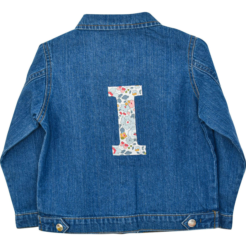 Liberty of London Children's Personalised Denim Jacket, Blue