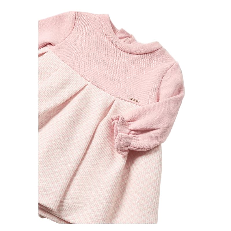 Pink Colorblock Jersey Dress & Headband