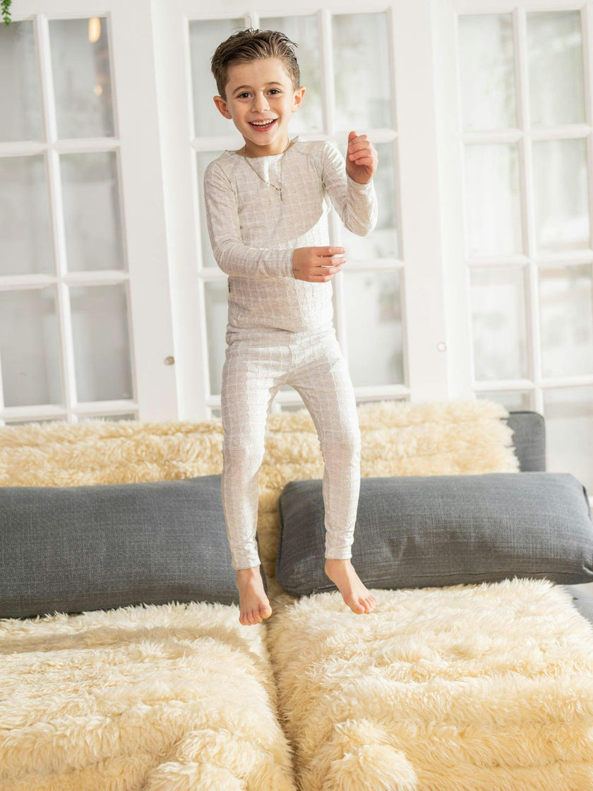 Box Design Raglan Sleeve Top & Pant Set