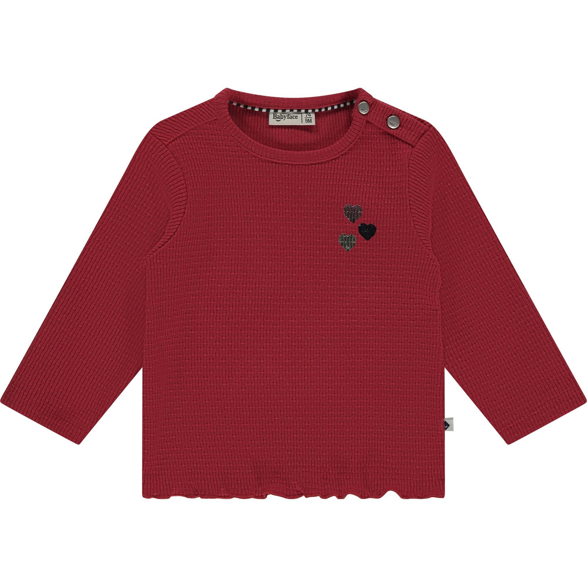 Textured Heart Embellished Long Sleeve