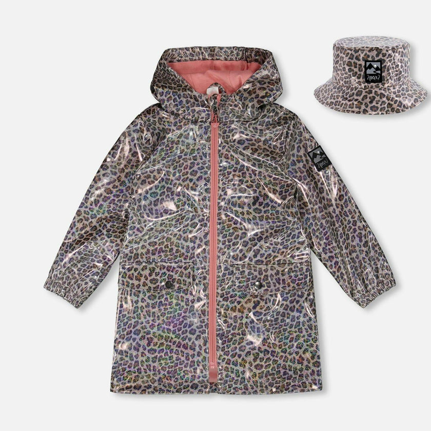 Rain Coat And Hat Set Animal Print