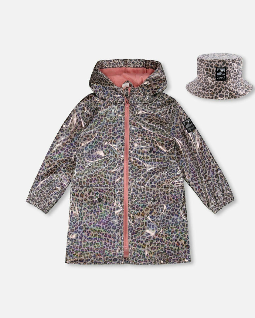 Rain Coat And Hat Set Animal Print