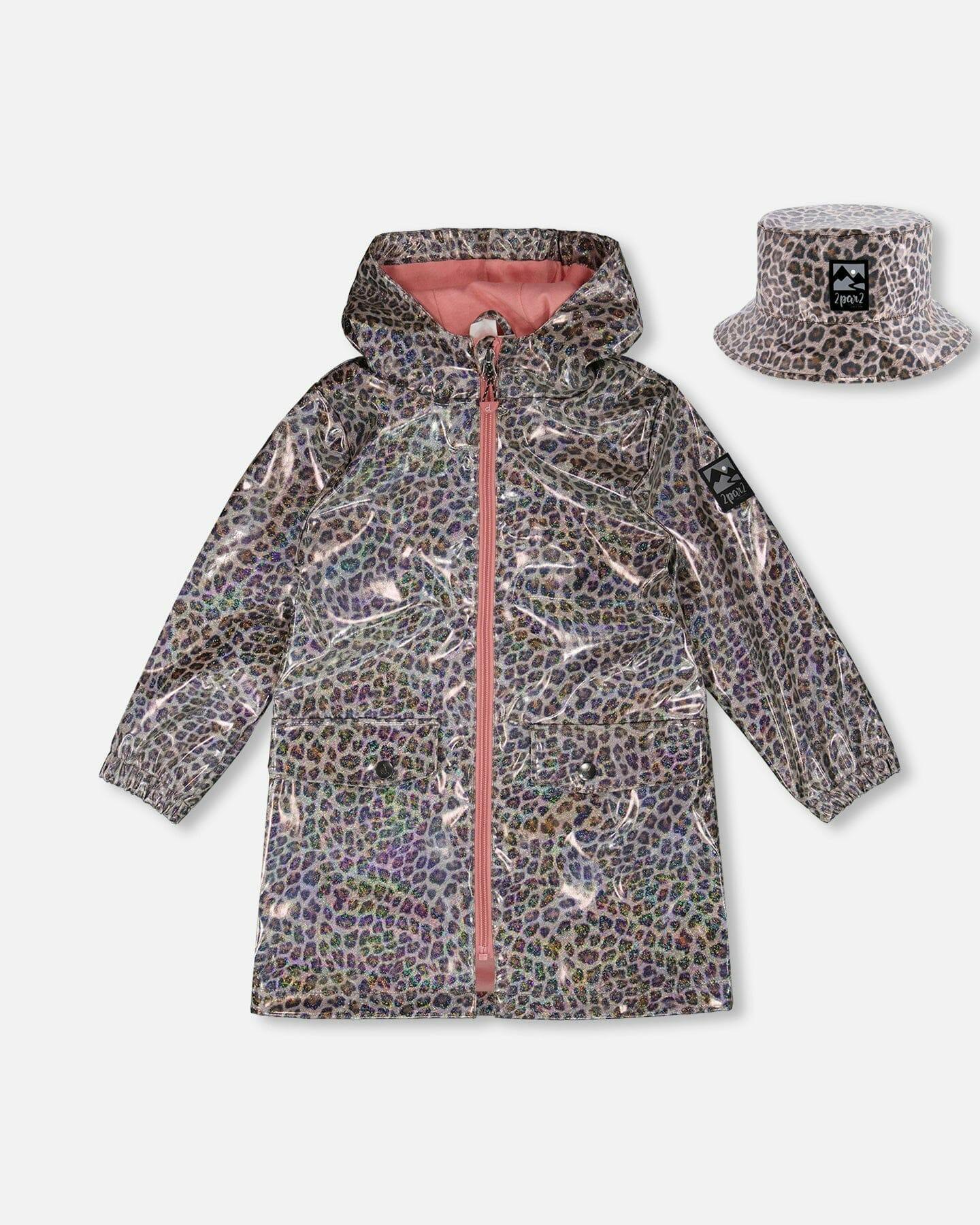 Rain Coat And Hat Set Animal Print