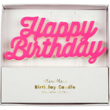 Pink Happy Birthday Candle
