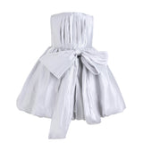 Silver Bow Back Bubble Dress