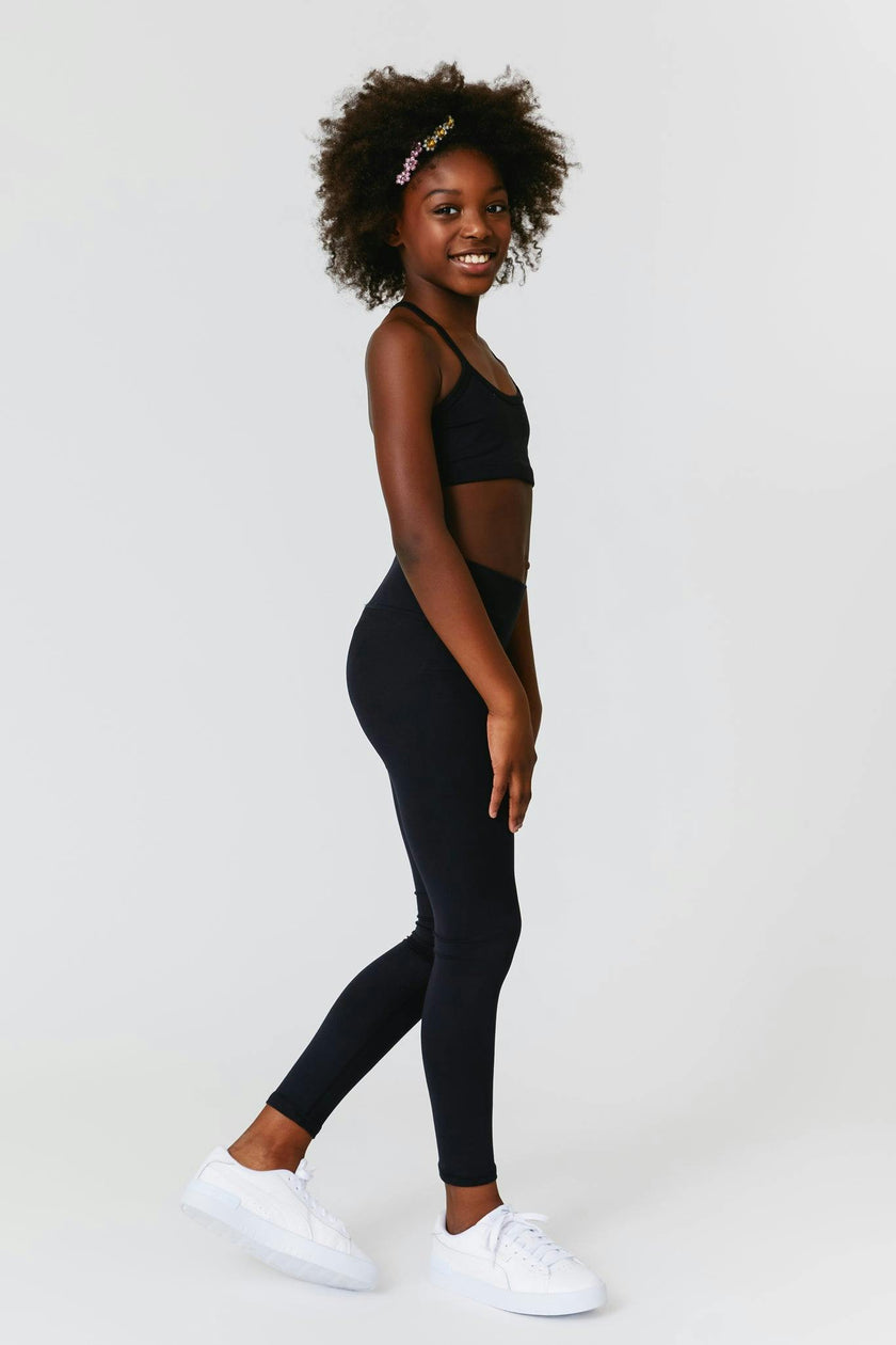 Girls Tlc High Rise Elastic-Free Waistband Leggings